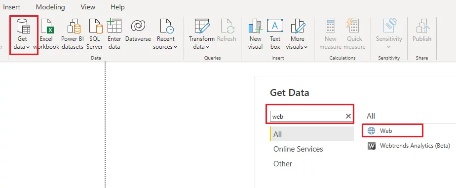 Importing data from the web for our chart.