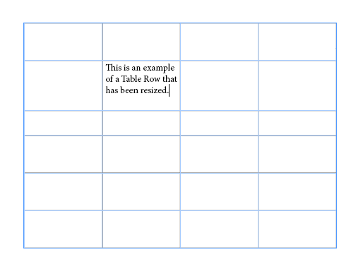 Example table that needs resizing.