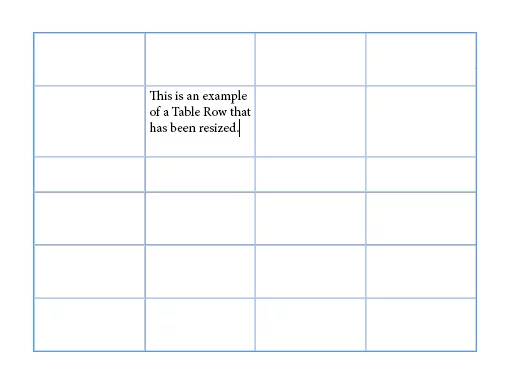 Example table that needs resizing.