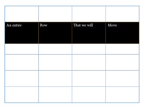 Selecting a Row In A Table.