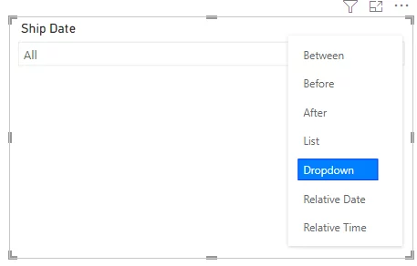 select the Dropdown optionin your slicer
