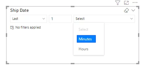 elect the Relative Time option and set the relative time