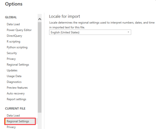modify the locale for your import using the drop down menu