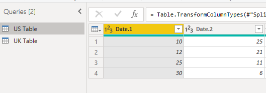 Rename your original table as the US Table and the duplicate table as the UK Table