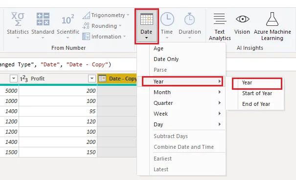 Extracting The Year from A Date