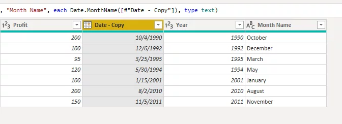 Start of Year or End of Year options and Quarter, Month or Week