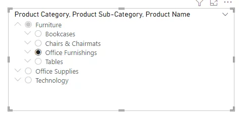 radio buttons instead of checkboxe