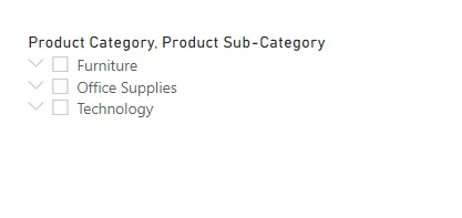 checkboxes for Product Category by default