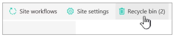 Click Recycle Bin from the Quick Launch bar navigation on the bottom left of the screen