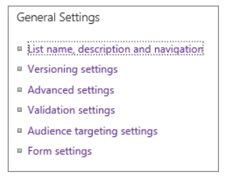 choose List name, description, and navigation