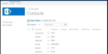A list in SharePoint Online is a collection of data displayed