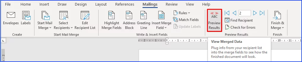 Allows you to preview the results with the first contact