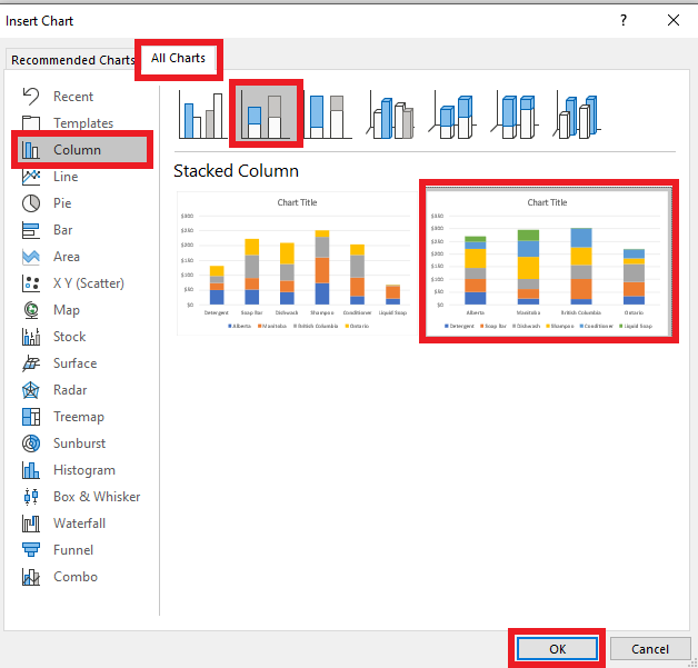 How To Make A Stacked Bar Or Column Chart (5 Minutes Or Less!)