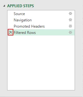 Cancelling the last applied step