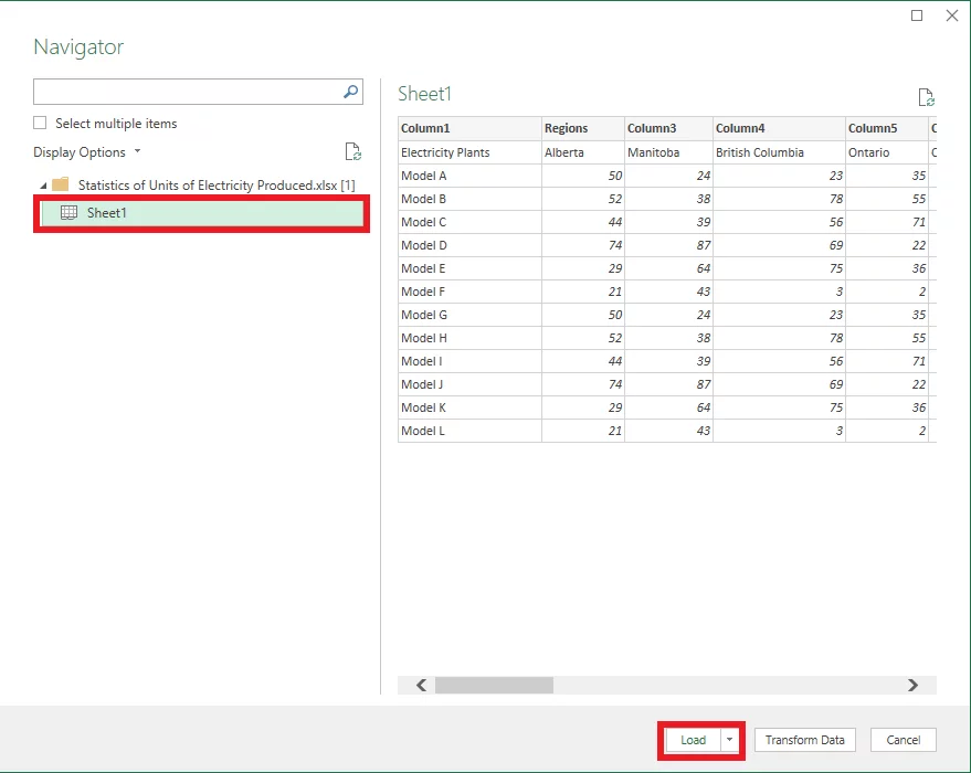 Importing the source file