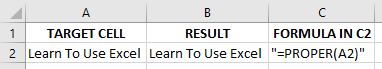 Result of the PROPER function