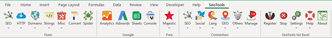 Shows the new SEOTools tab