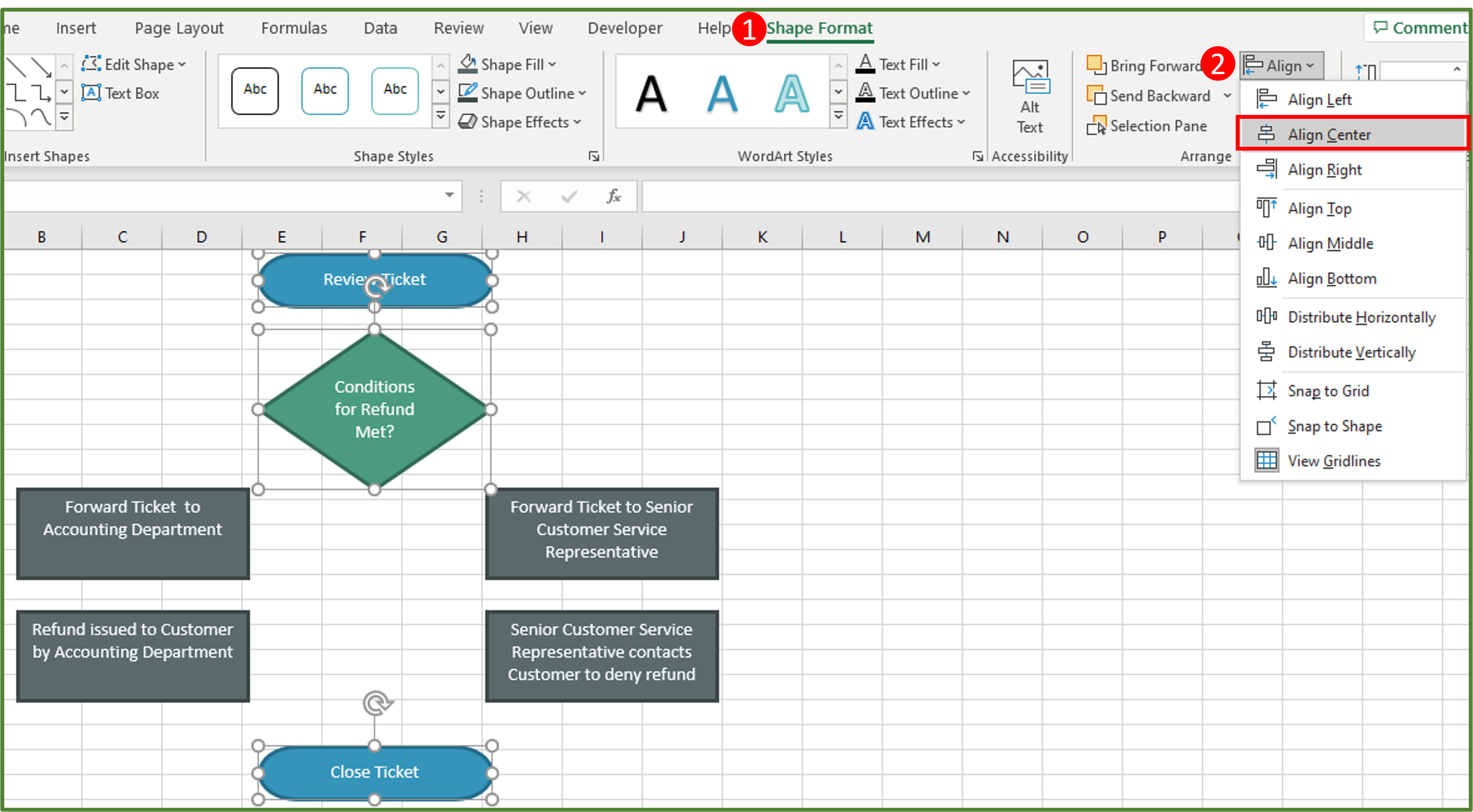 Excel Flowchart Templates