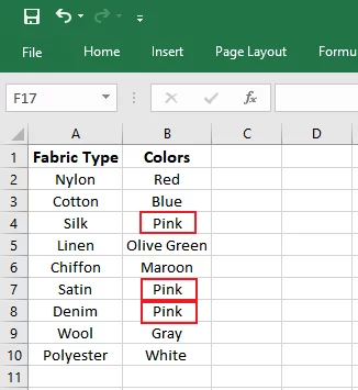 Color pink to be identified in the source data for NOT Logical Functions