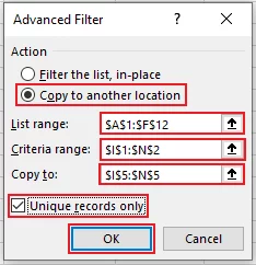 Apply advanced filters