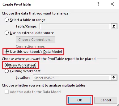 Import data into Pivot Table