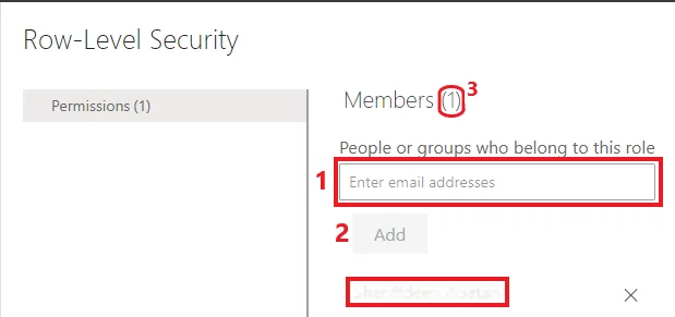 Assigning Users to roles - One user, myself, has been added to the role in the screenshot.