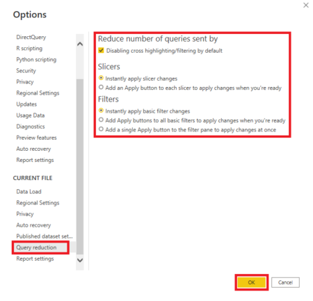 screenshot of how to Query Reduction