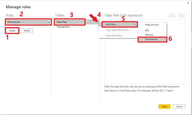 Screenshot showing how to choose the name of the Column
