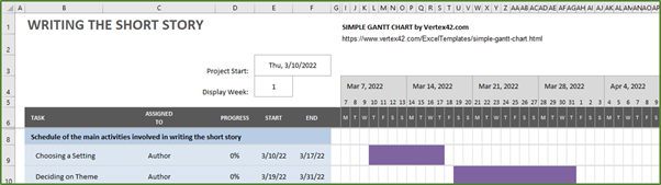 Gantt Chart Template Pro Vertex42 Download