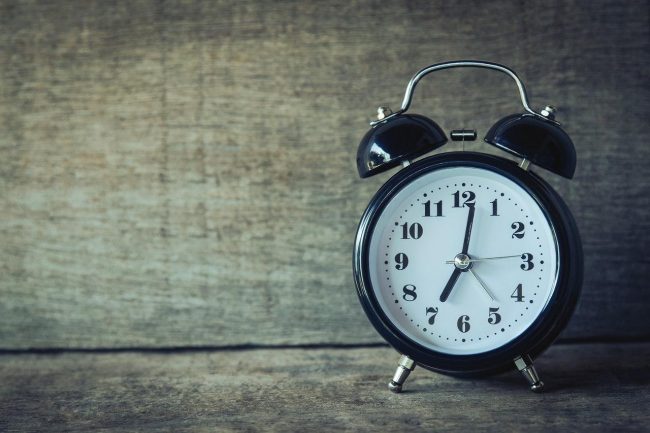 Black Analog Alarm Clock, Time is your most valuable resource