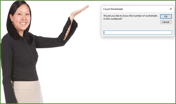 Screenshot showing the Input Box requesting Input from the user.