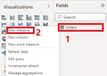 the first parameter which is the expression Total Sales.