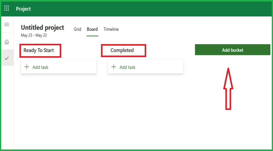 Task boards not started column