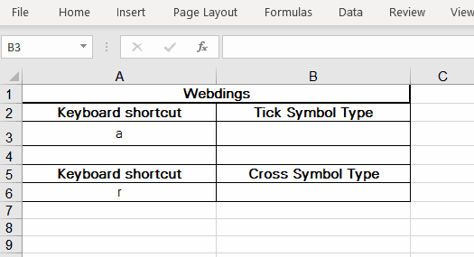 Inserting A Check Mark (Tick ✓) Symbol in Excel - Acuity Training