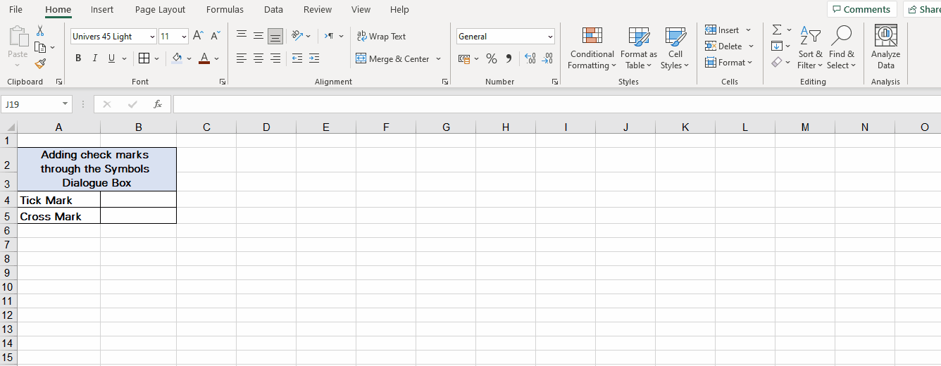 How to insert a check mark in Excel : 5 methods to check off items