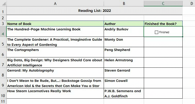 How to drag the checkbox down the column