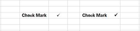 Adding checkmarks in both empty and occupied cells