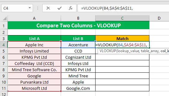 Select the cell range for the next argument