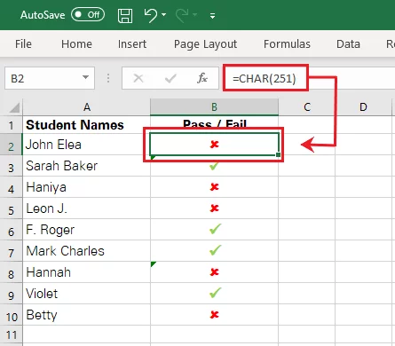 How to create GREEN check RED cross icon #excel #excelhacks