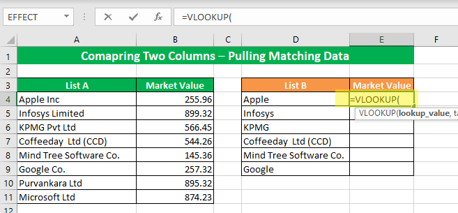 Compare Two Columns - Pull Matching Data 