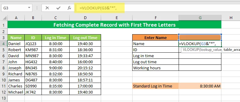 Putt first argument values for partial lookup