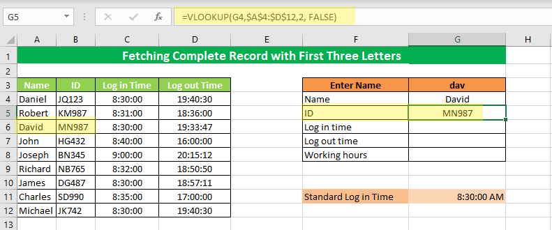 Selecting the FALSE value for an exact match 