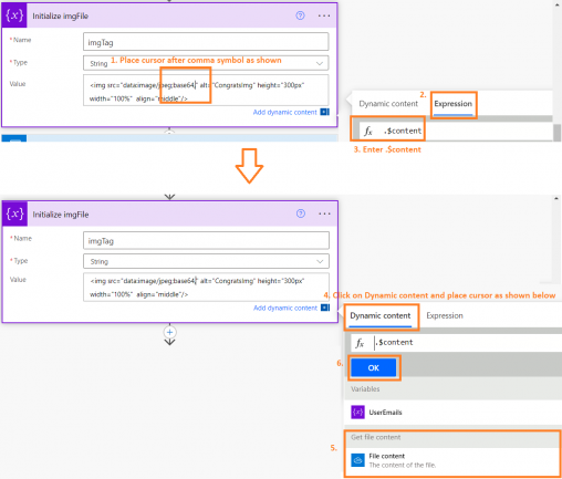 place the cursor after base64, and then click on Expressions.
