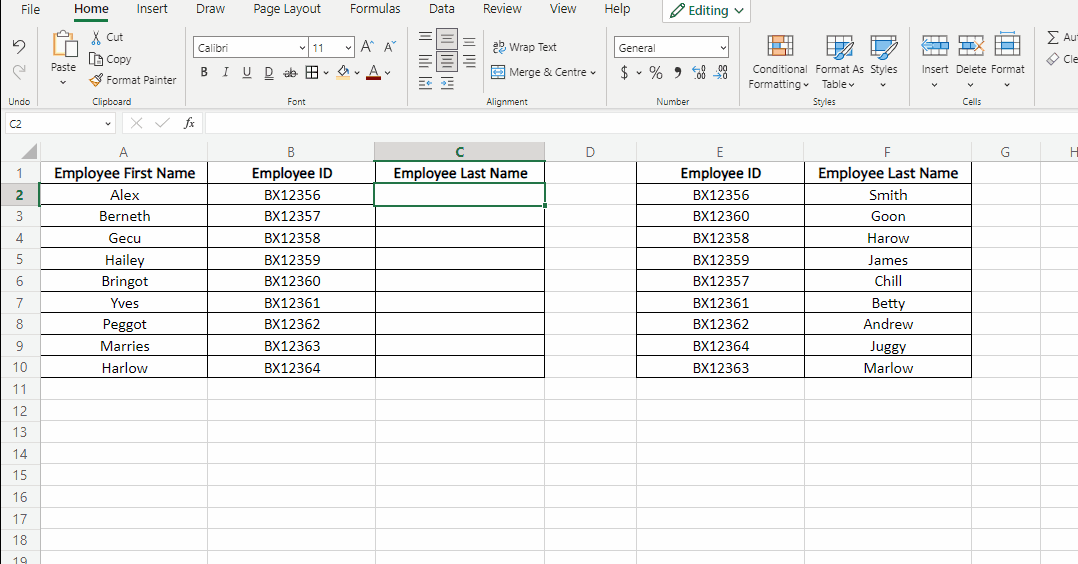 Using XLOOKUP to find the Exact match