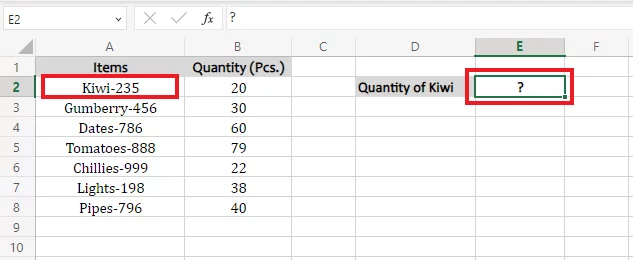the quantity of Kiwi