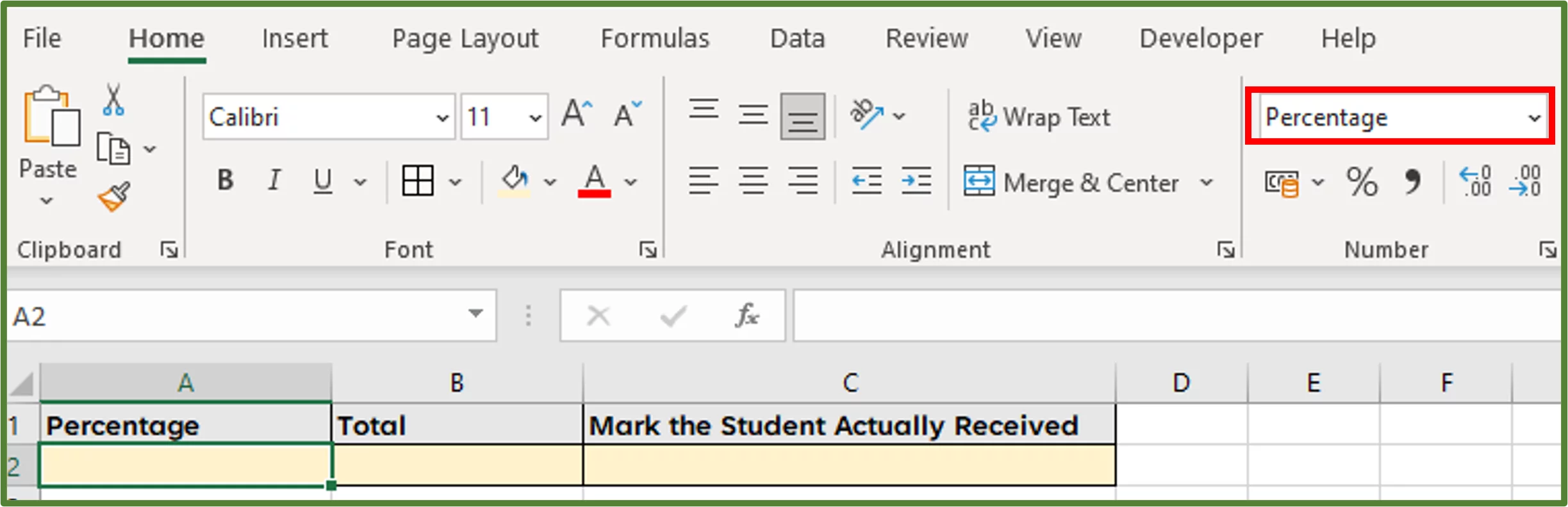 Screenshot showing the source data set.
