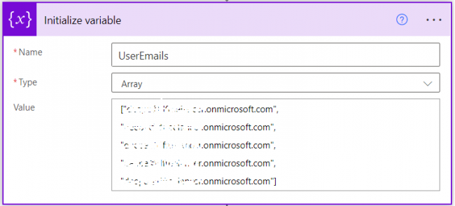 enter list of 5 emails IDs using comma as separator