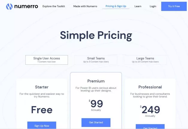 numerro pricing