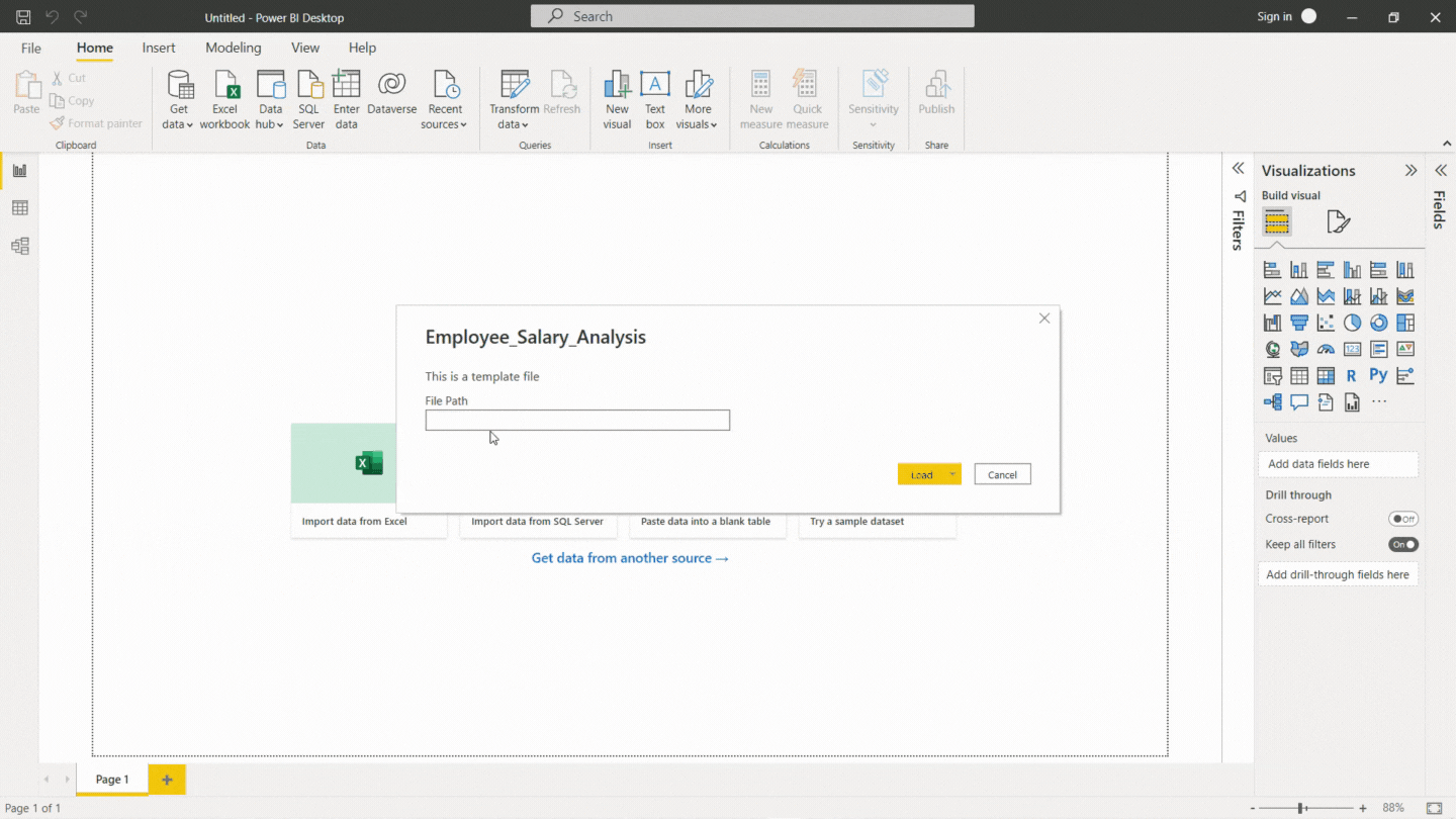 employee salary analysis report in power bi template