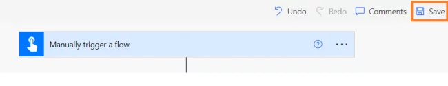 Manully trigger a flow and saving